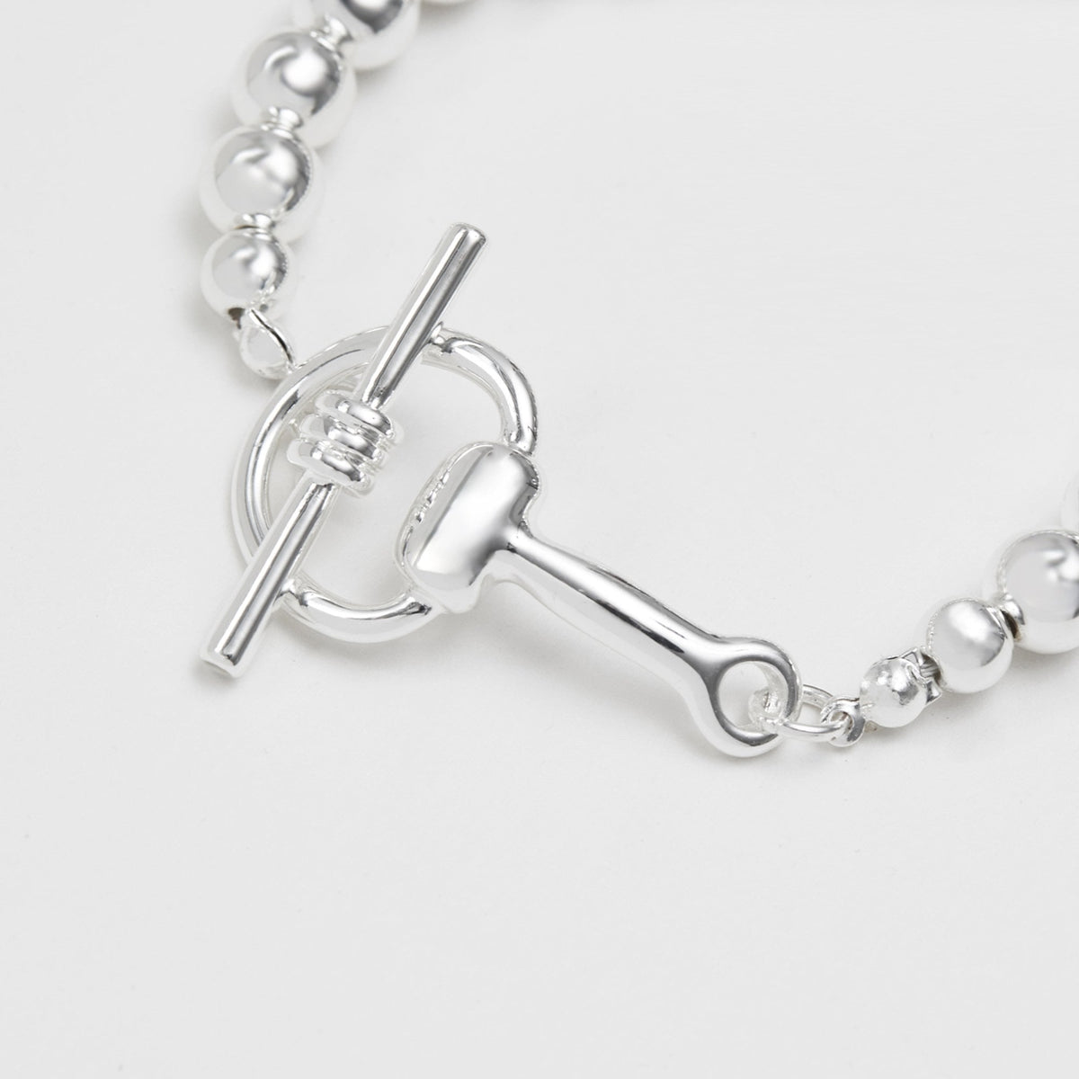 Jon Richard Silver Plated Polished Ball Bracelet Snaffle Bracelet