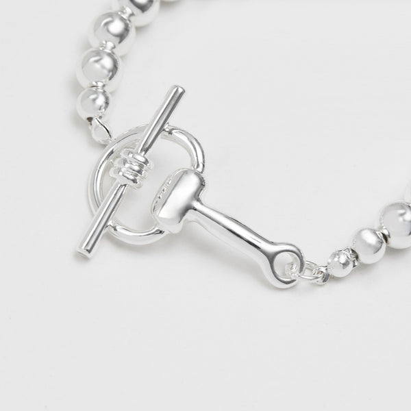 Jon Richard Silver Plated Polished Ball Bracelet Snaffle Bracelet