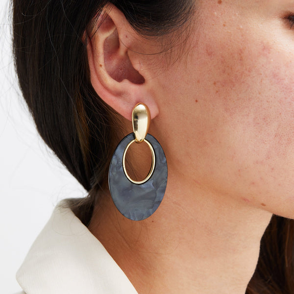 Jon Richard Gold Plated Resin And Polished Earrings