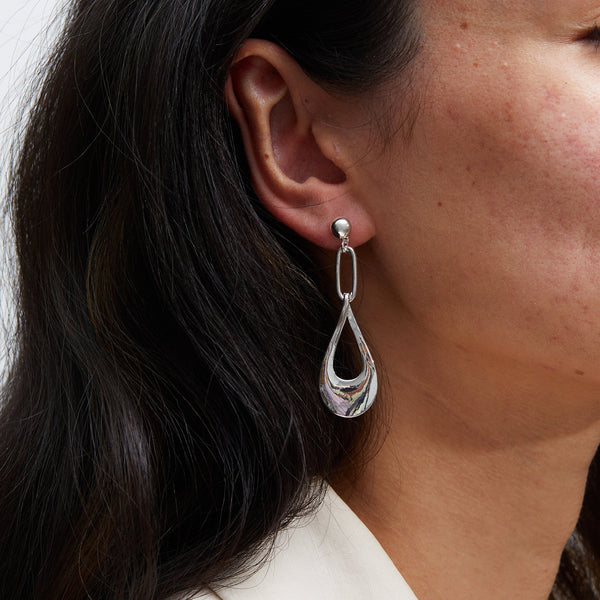 Jon Richard Silver Plated Polished Infinity Earrings