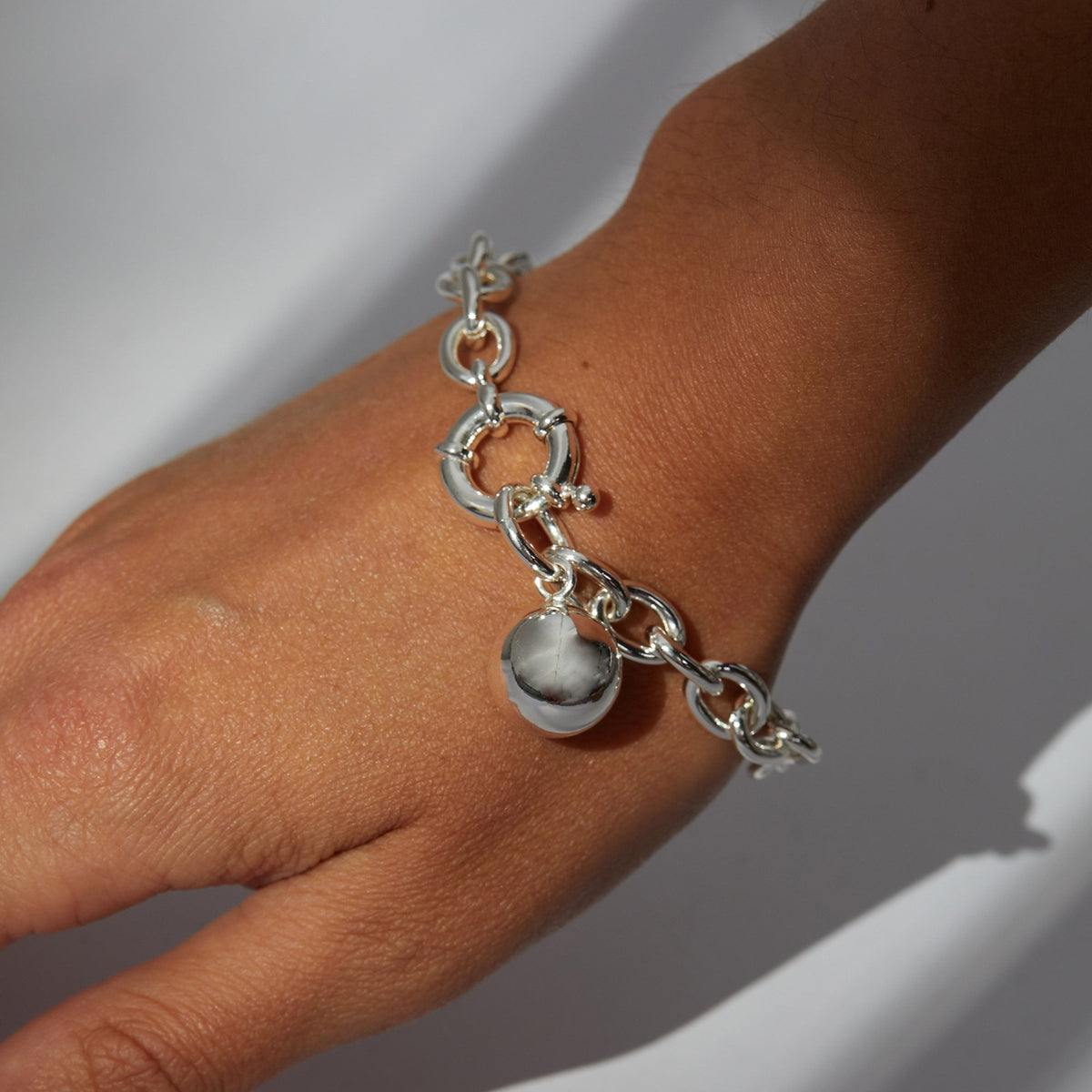 Jon Richard Silver Plated Polished Ball Bracelet