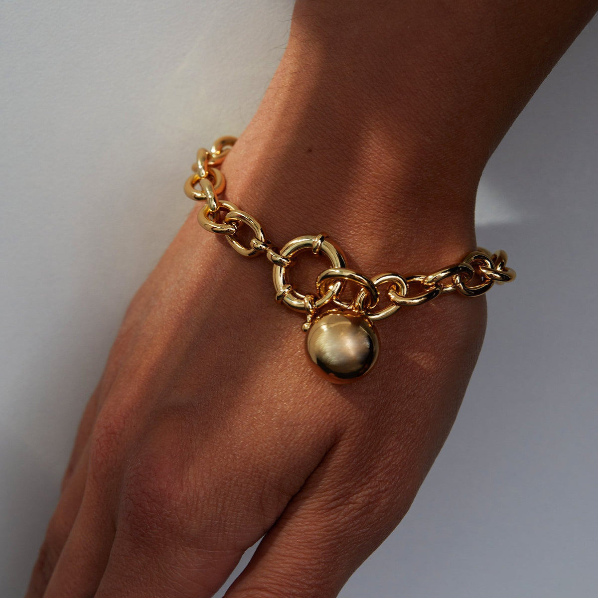 Jon Richard Gold Plated Polished Ball Bracelet