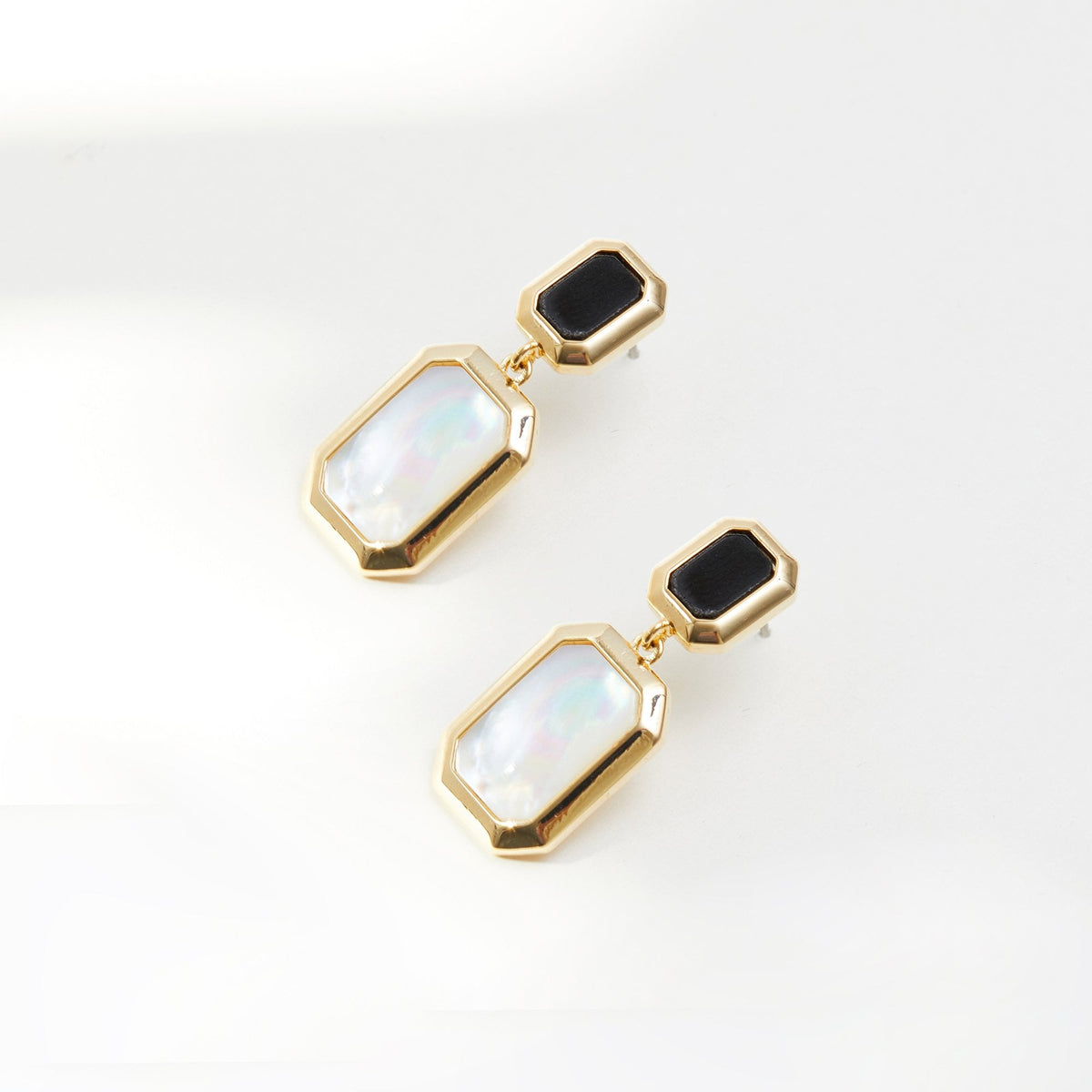 Jon Richard Gold Plated Monochrome Drop Earrings