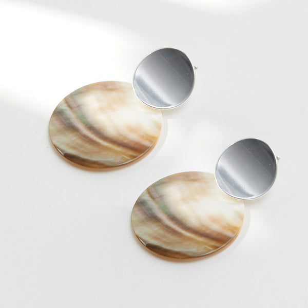 Jon Richard Silver Plated Mother of Pearl Statement Earrings