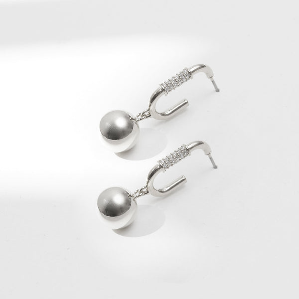 Jon Richard Silver Plated Polished Ball Earrings
