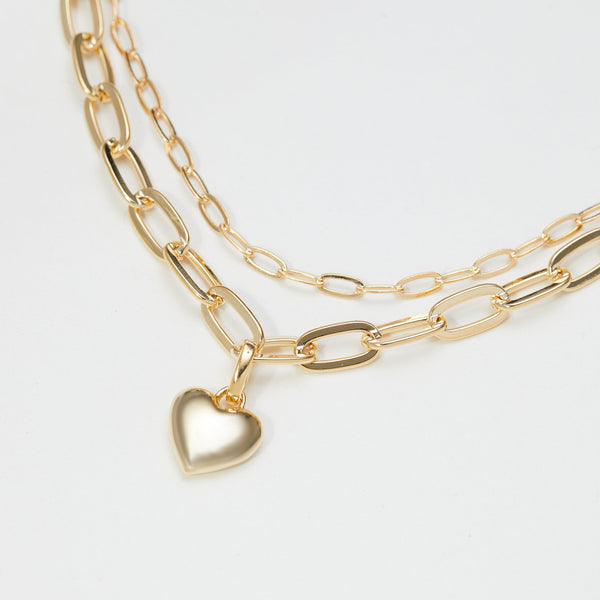 Jon Richard Gold Plated Polished Heart Bracelet