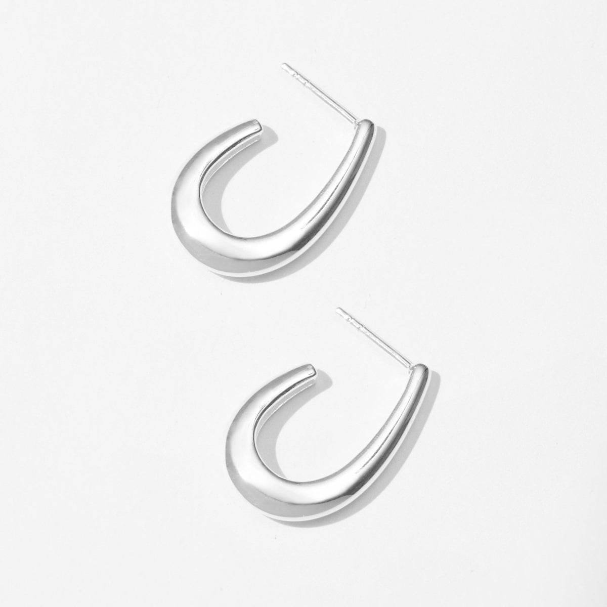 Simply Silver Sterling Silver 925 Polished Silver Hoop Earrings