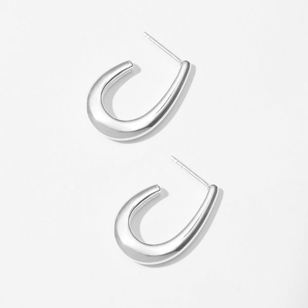 Simply Silver Sterling Silver 925 Polished Silver Hoop Earrings