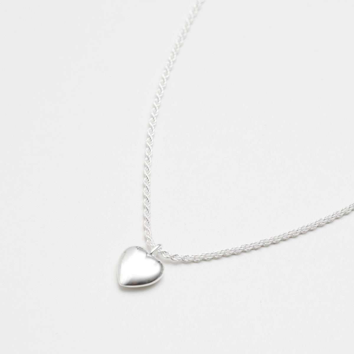 Simply Silver Sterling Silver 925 Polished Heart Necklace