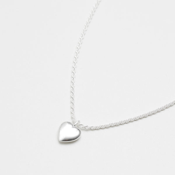 Simply Silver Sterling Silver 925 Polished Heart Necklace