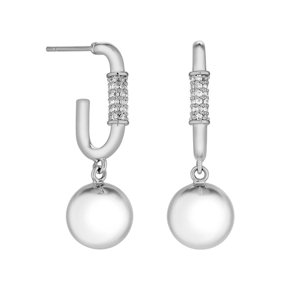Jon Richard Silver Plated Polished Ball Earrings