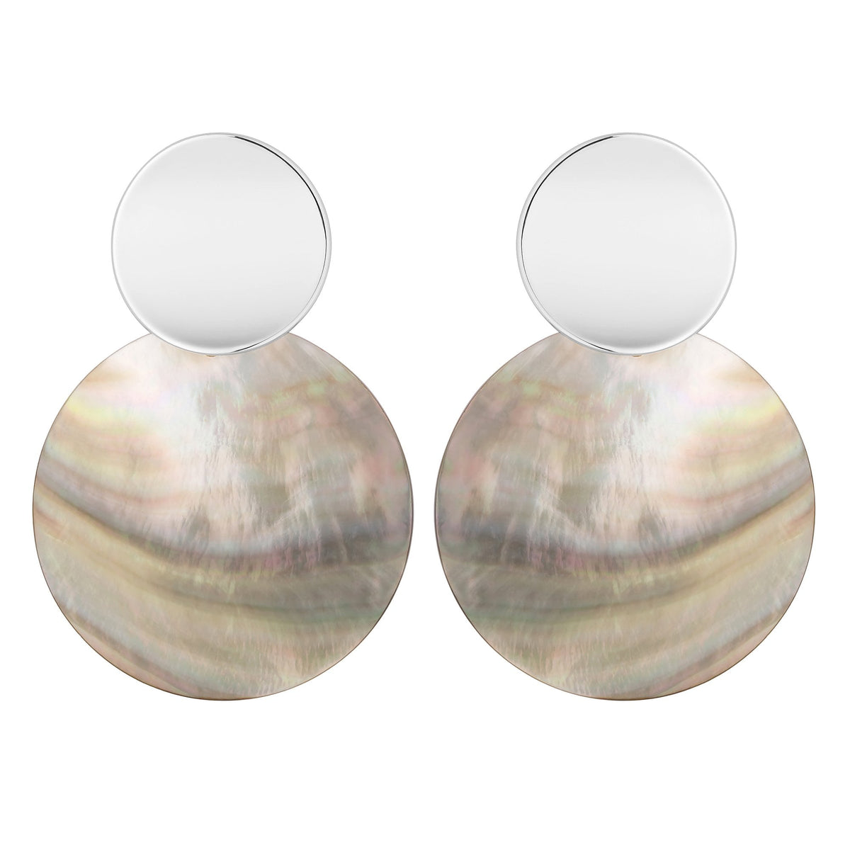 Jon Richard Silver Plated Mother of Pearl Statement Earrings