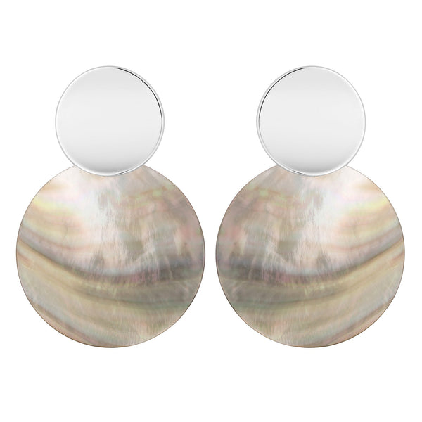 Jon Richard Silver Plated Mother of Pearl Statement Earrings