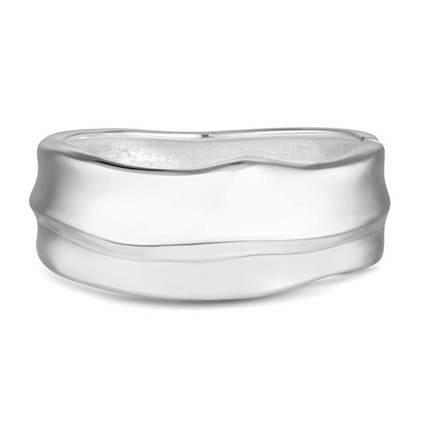 Mood Silver Polished Organic Chunky Cuff Bracelet