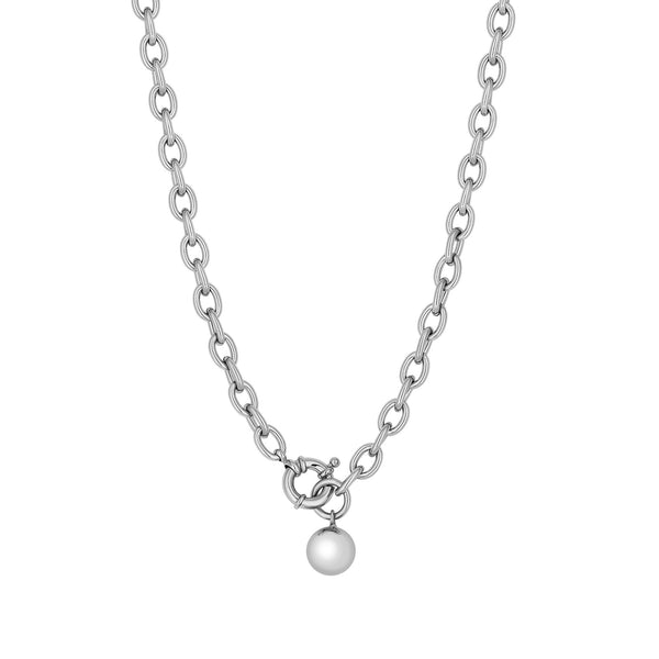 Jon Richard Silver Plated Polished Ball Necklace