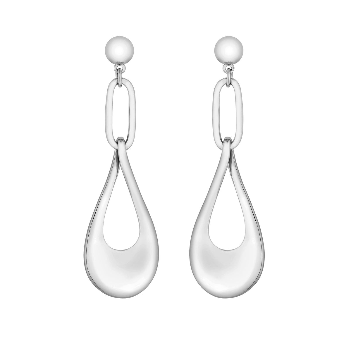 Jon Richard Silver Plated Polished Infinity Earrings