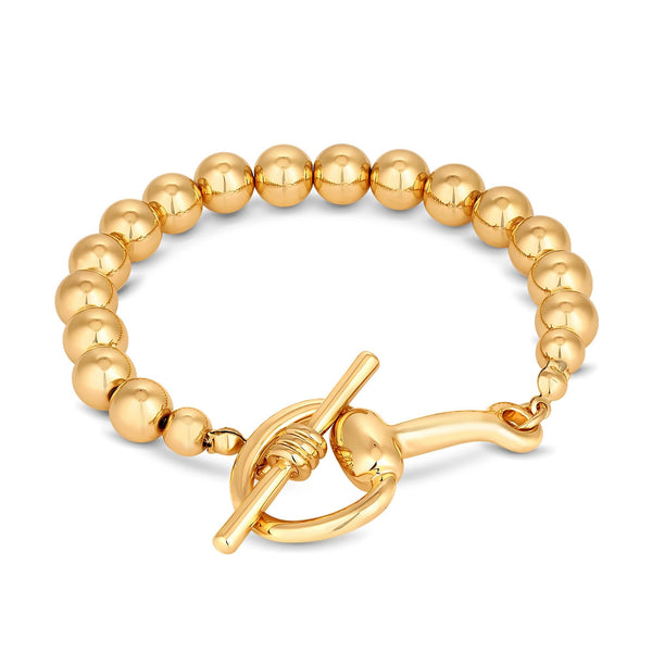 Jon Richard Gold Plated Polished Ball Bracelet Snaffle Bracelet