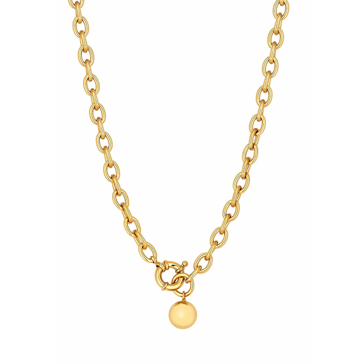 Jon Richard Gold Plated Polished Ball Necklace