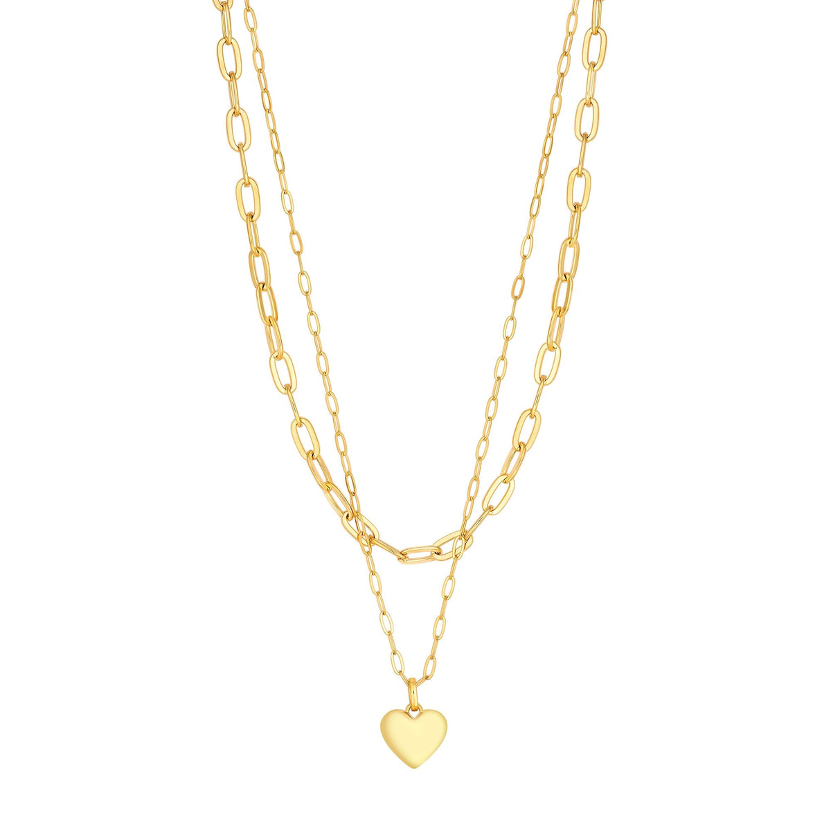 Jon Richard Gold Plated Polished Layered Heart Necklace