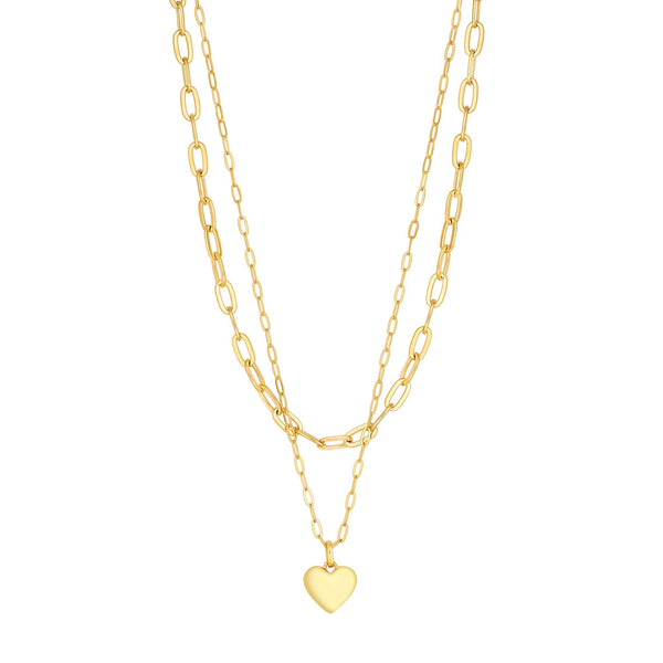 Jon Richard Gold Plated Polished Layered Heart Necklace
