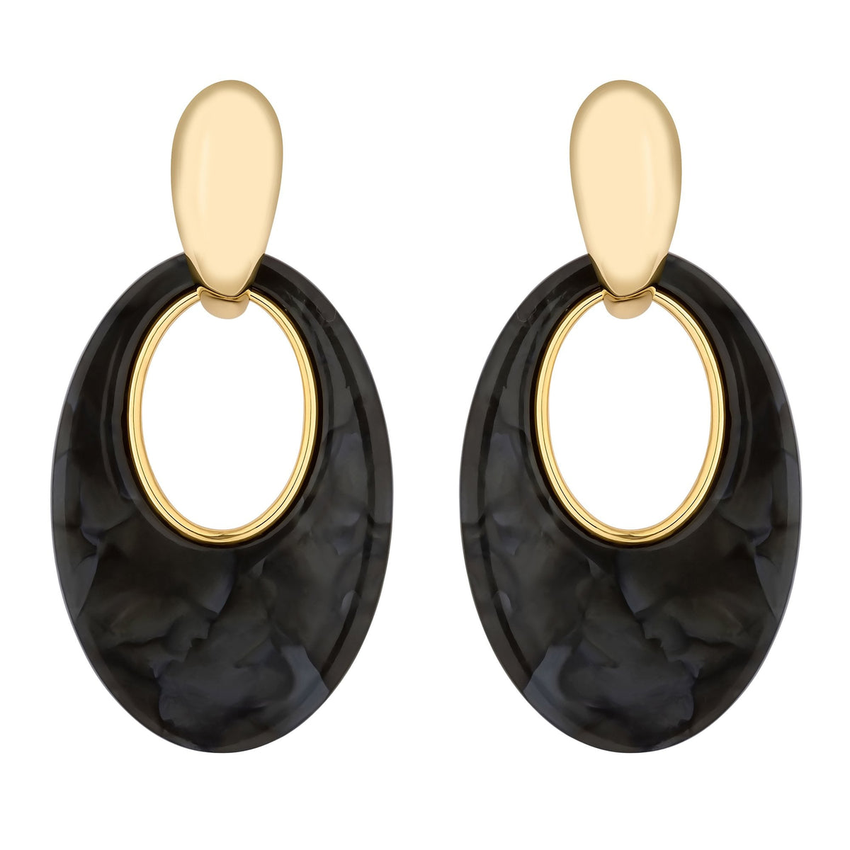 Jon Richard Gold Plated Resin And Polished Earrings