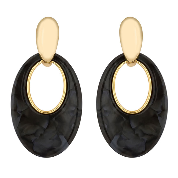 Jon Richard Gold Plated Resin And Polished Earrings