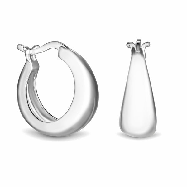 Simply Silver Sterling Silver 925 Polished Small Hoop Earrings