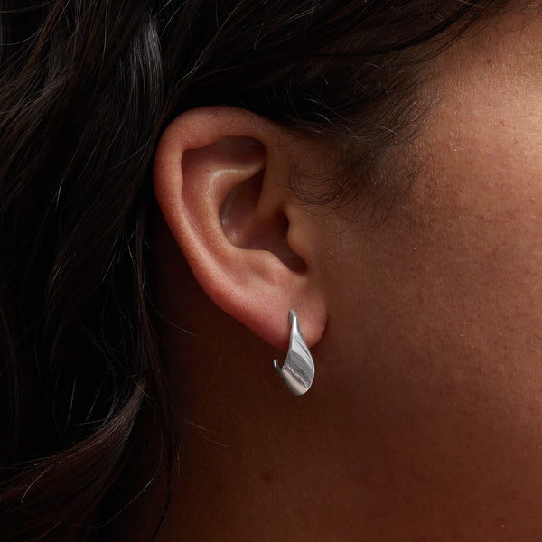 Simply Silver Recycled Sterling Silver 925 Clean Polished Twist Hoop Earrings