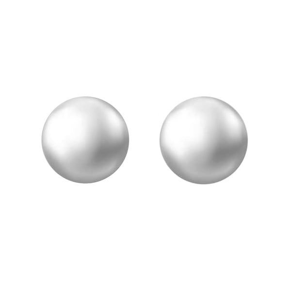 Simply Silver Recycled Sterling Silver 925 Polished Orb Stud Earrings