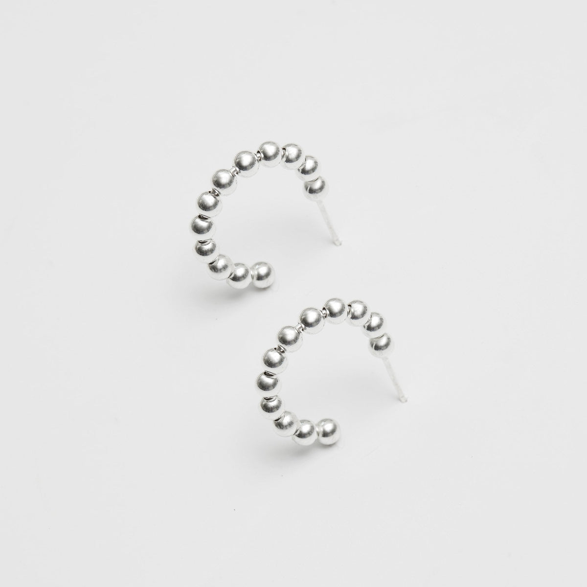 Simply Silver Recycled Sterling Silver 925 Polished Orb Hoop Earrings