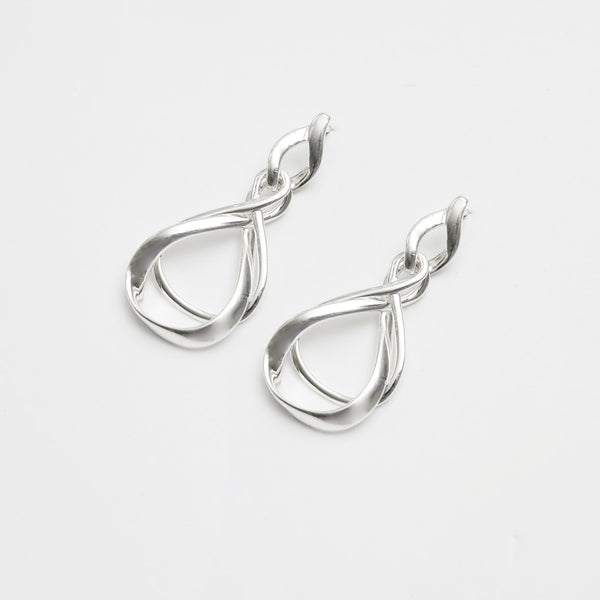 Simply Silver Recycled Sterling Silver 925 Infinity Earrings