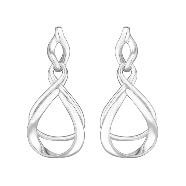 Simply Silver Recycled Sterling Silver 925 Infinity Earrings