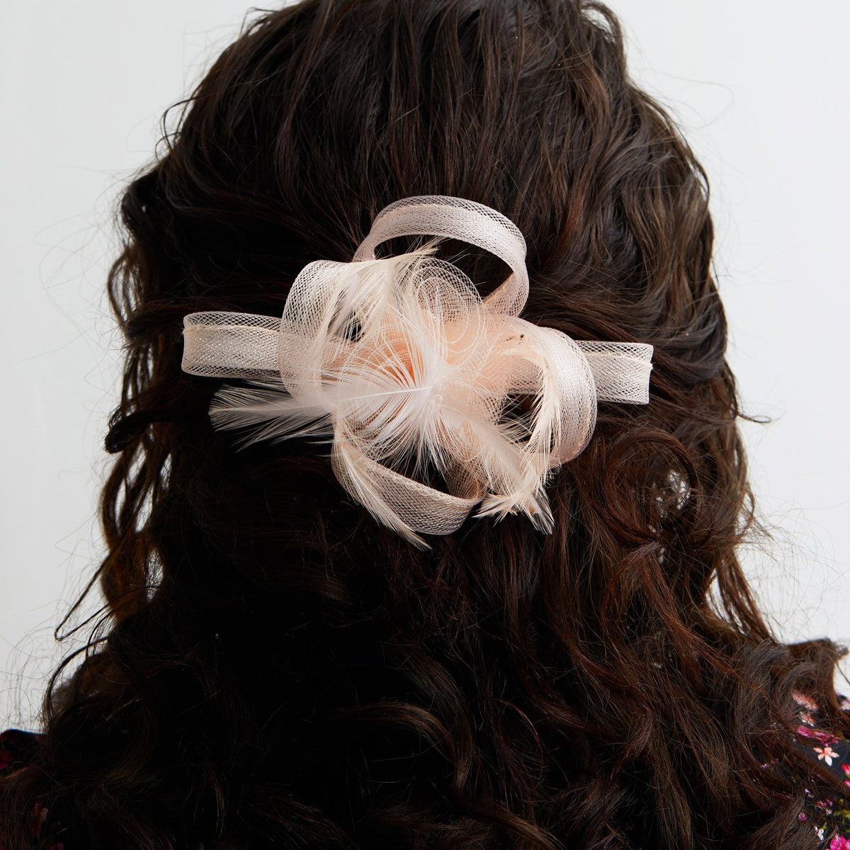 Jon Richard Nude Small Fascinator Clip
