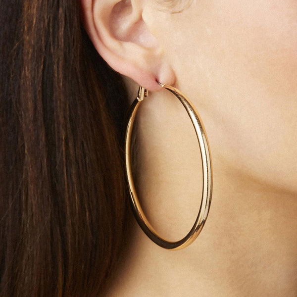 Lipsy Gold Plated Mix Hoop Earrings - Pack of 2