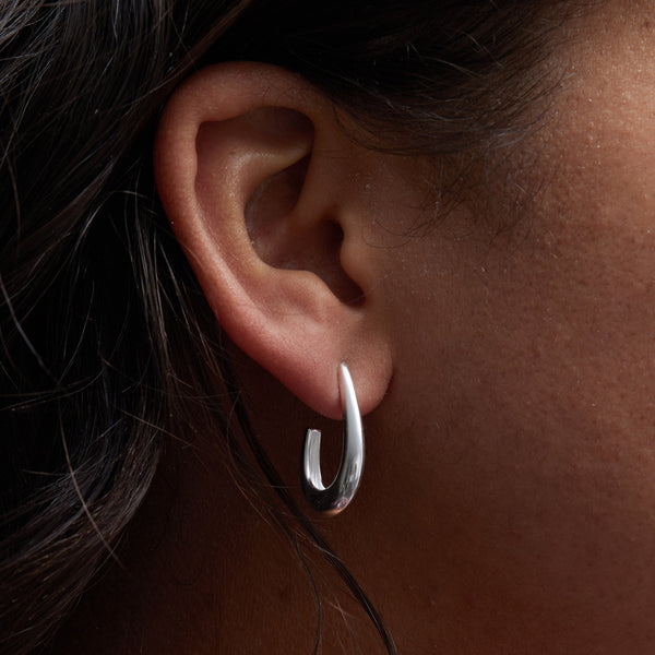 Simply Silver Sterling Silver 925 Polished Silver Hoop Earrings