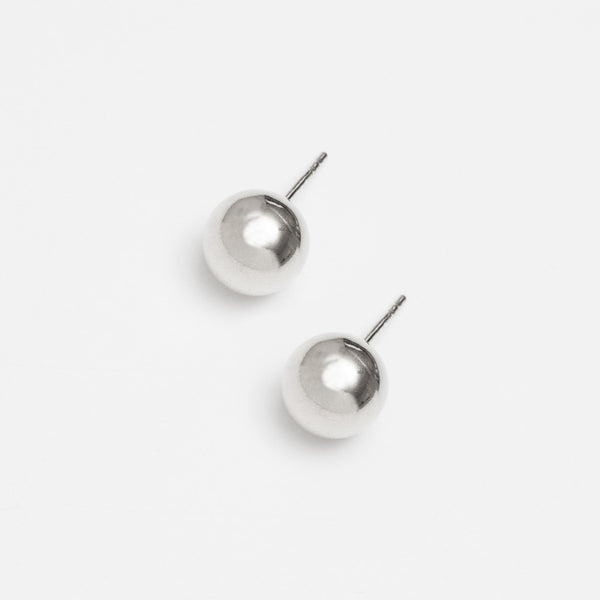 Simply Silver Recycled Sterling Silver 925 Polished Orb Stud Earrings