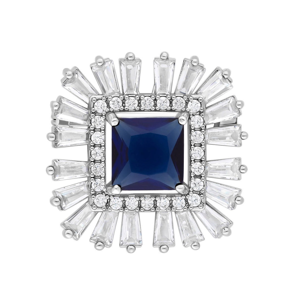 Jon Richard Rhodium Plated Cubic Zirconia Montana Brooch - Gift Boxed
