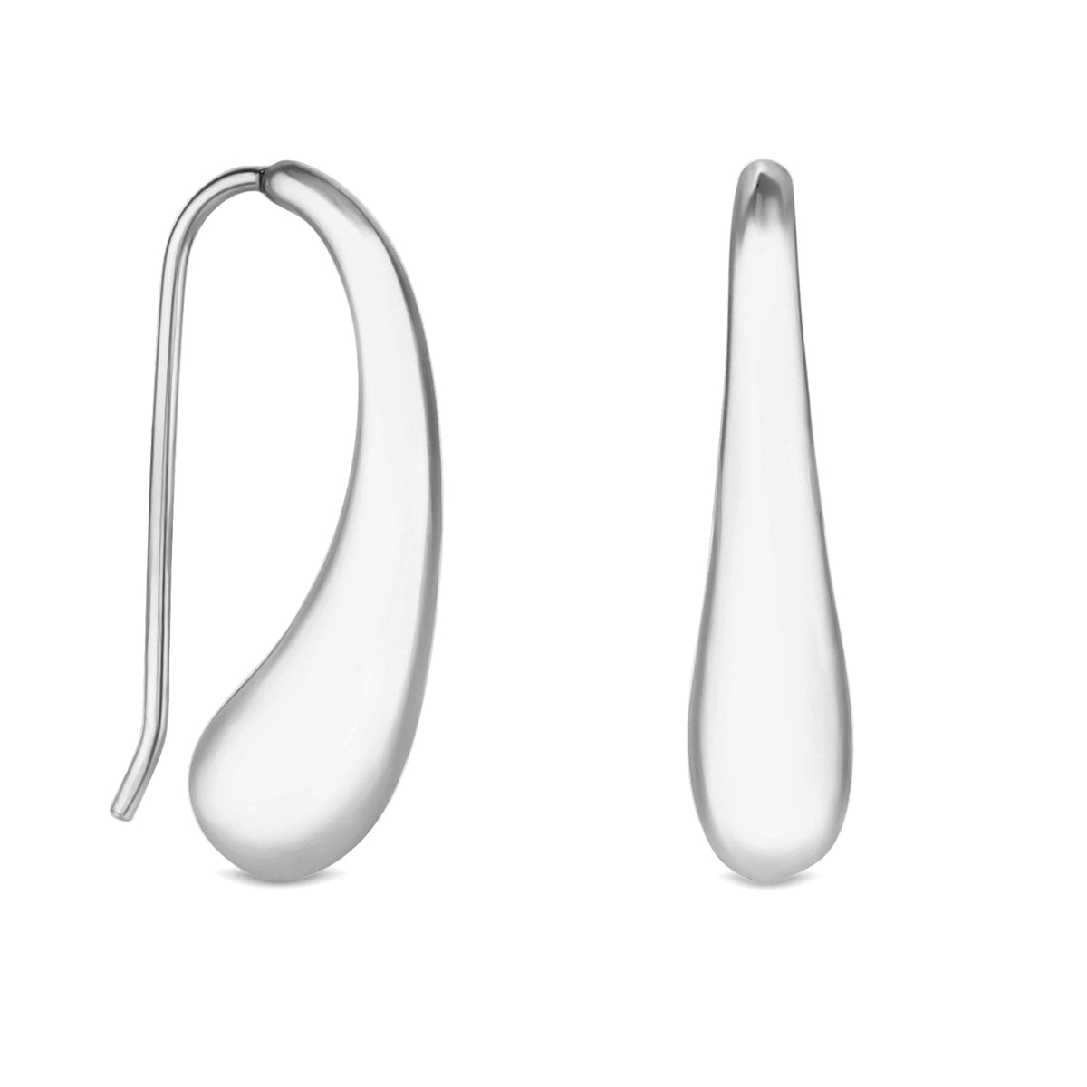 Jon Richard Recycled Silver Plated Organic Tear Drop Earrings