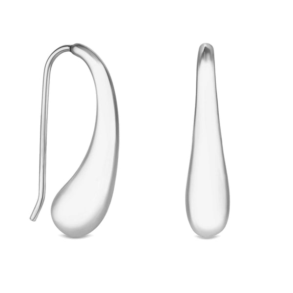 Jon Richard Recycled Silver Plated Organic Tear Drop Earrings