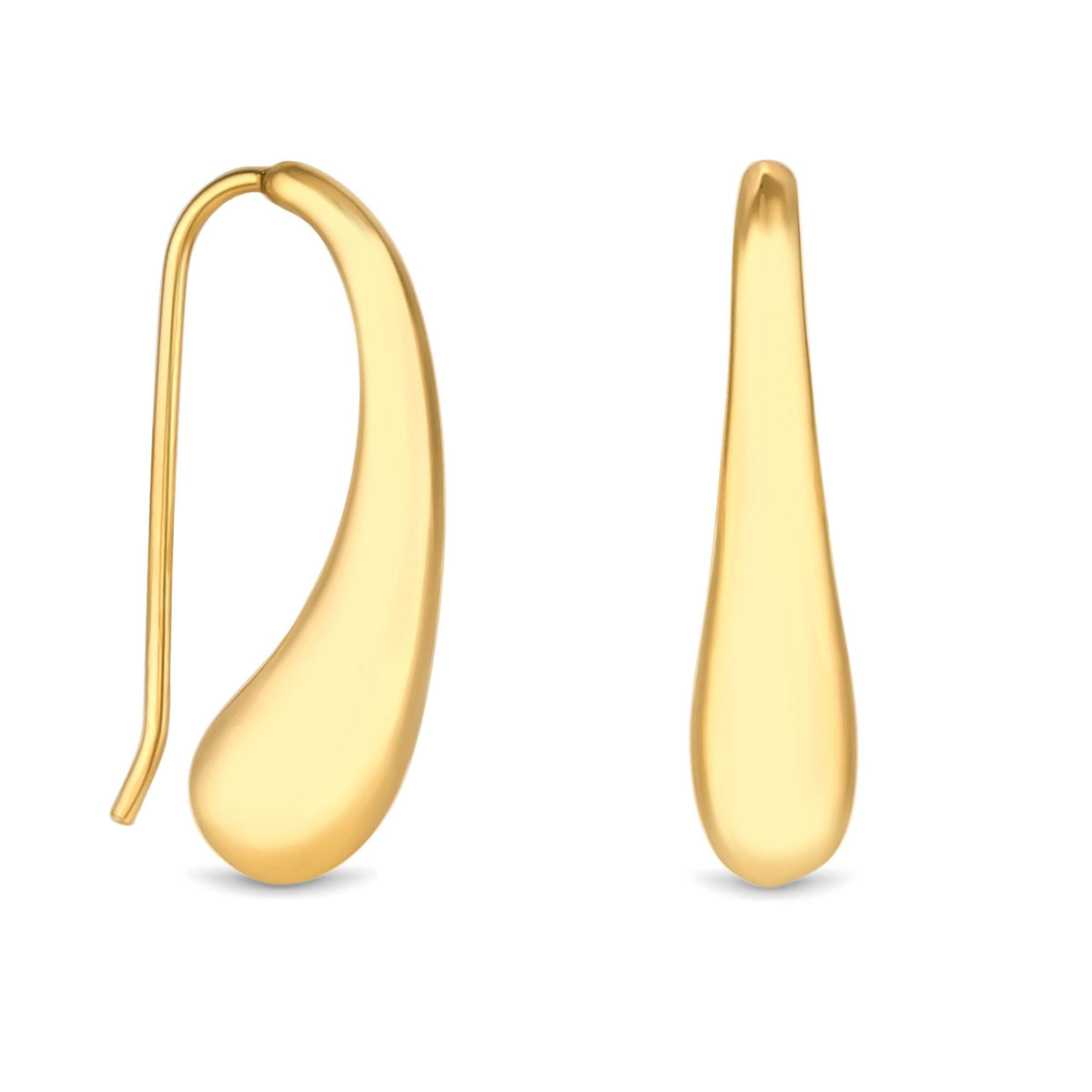 Jon Richard Recycled Gold Plated Organic Tear Drop Earrings