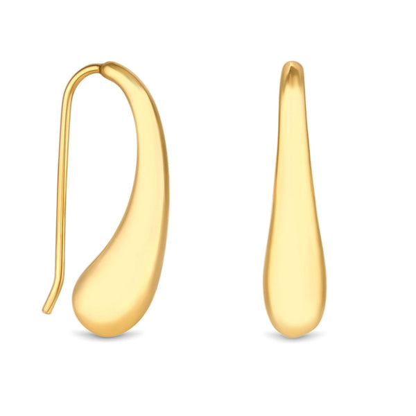 Jon Richard Recycled Gold Plated Organic Tear Drop Earrings