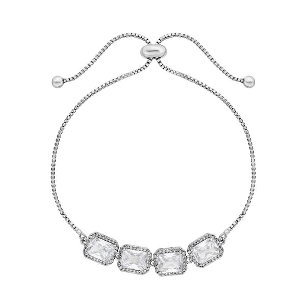 Jon Richard Silver Plated Crystal Toggle Bracelet