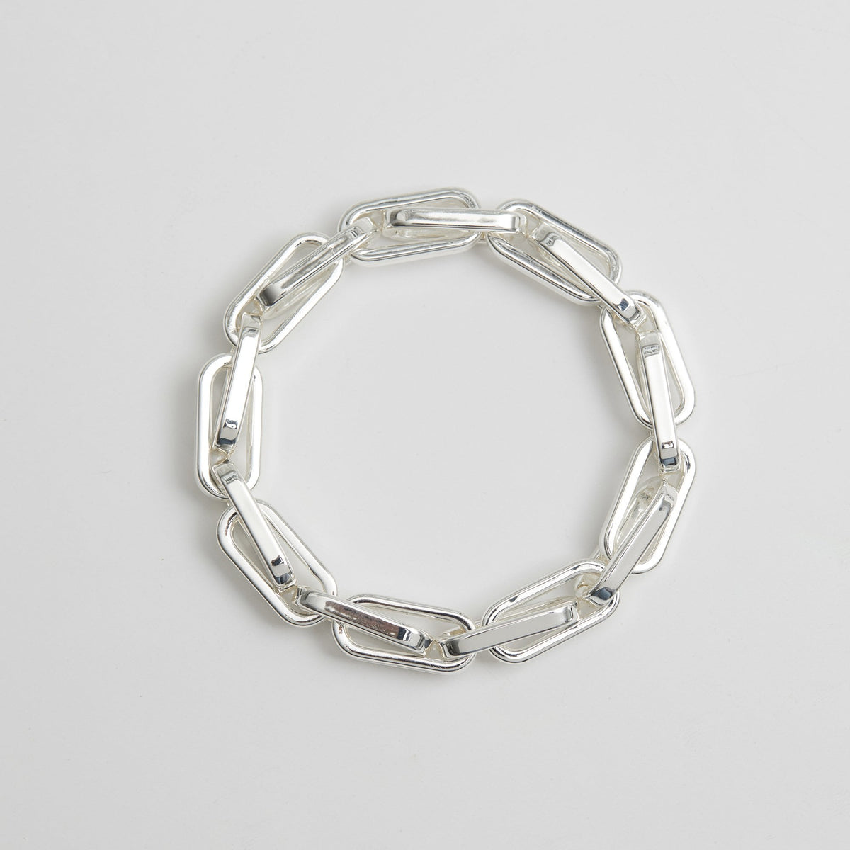 Jon Richard Recycled Silver Plated Chain Stretch Bracelet