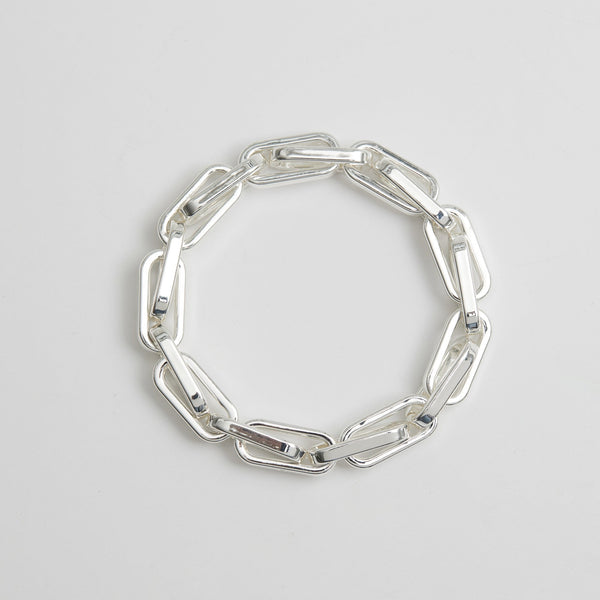 Jon Richard Recycled Silver Plated Chain Stretch Bracelet
