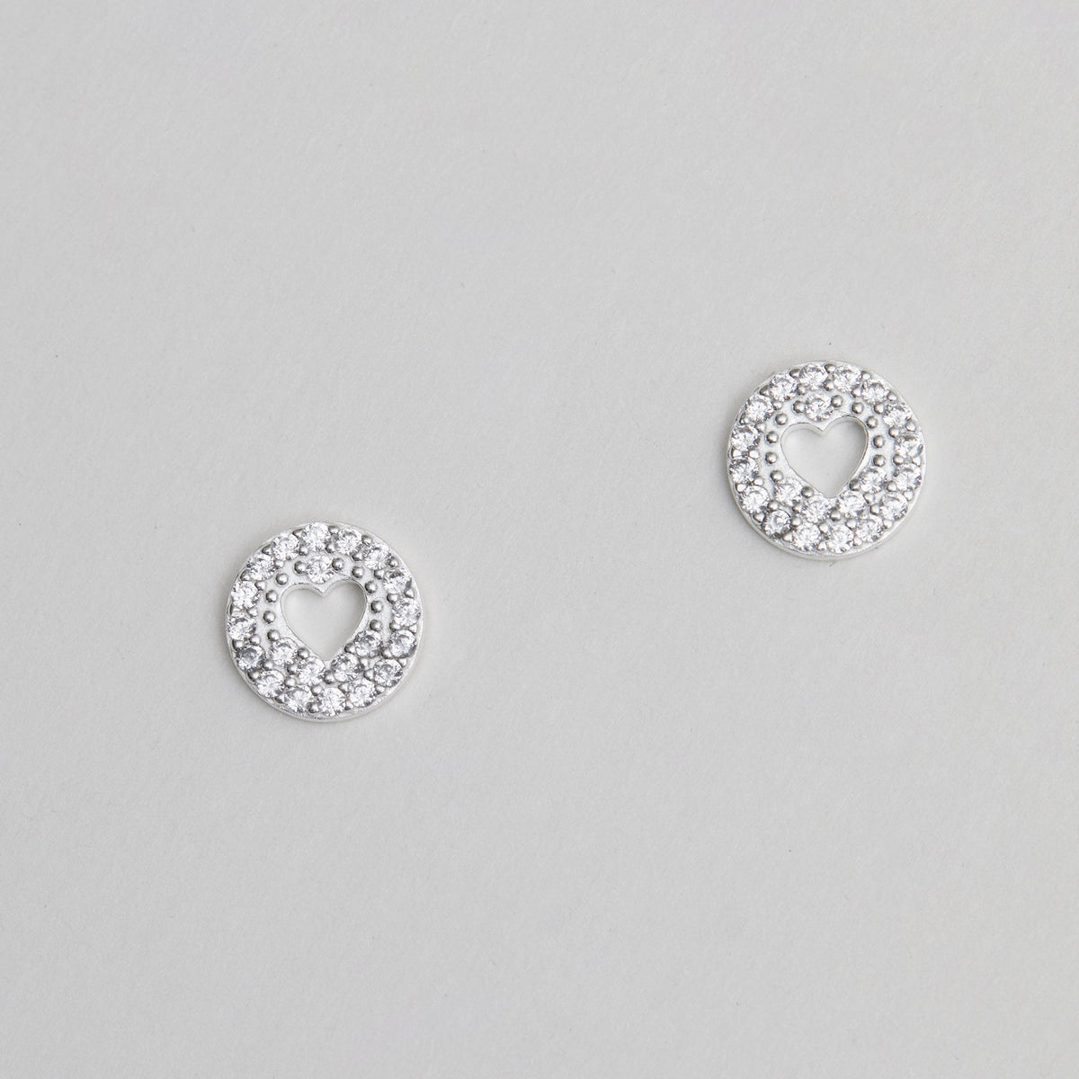 Simply Silver Sterling Silver 925 Cut Out Heart Stud Earrings