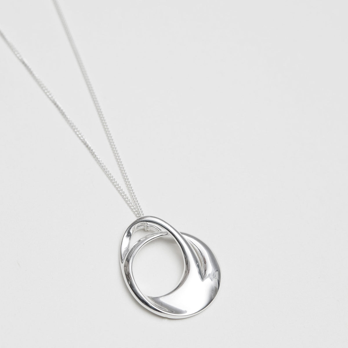 Simply Silver Sterling Silver 925 Organic Twisted Pendant Necklace
