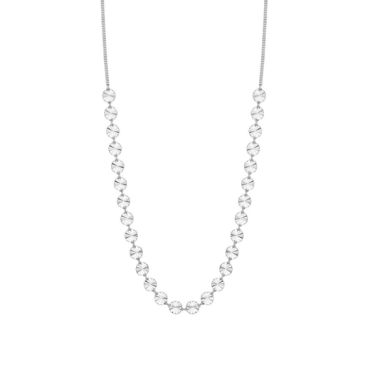 Simply Silver Sterling Silver 925 Diamond Cut Chain Necklace