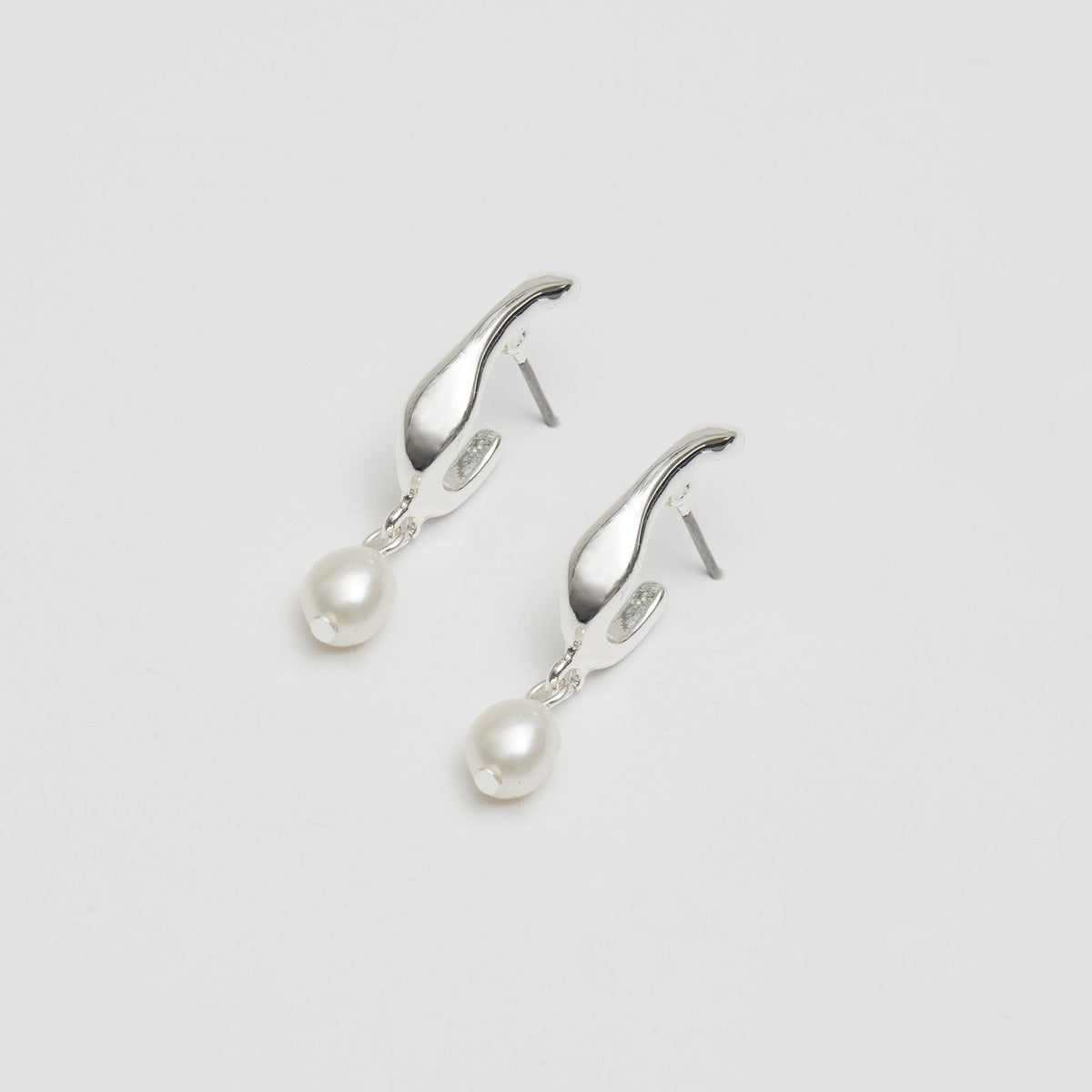 Jon Richard Silver Plated Freshwater Pearl Drop Earrings