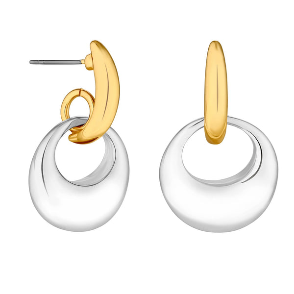 Jon Richard Two Tone Plated Doorknocker Earrings