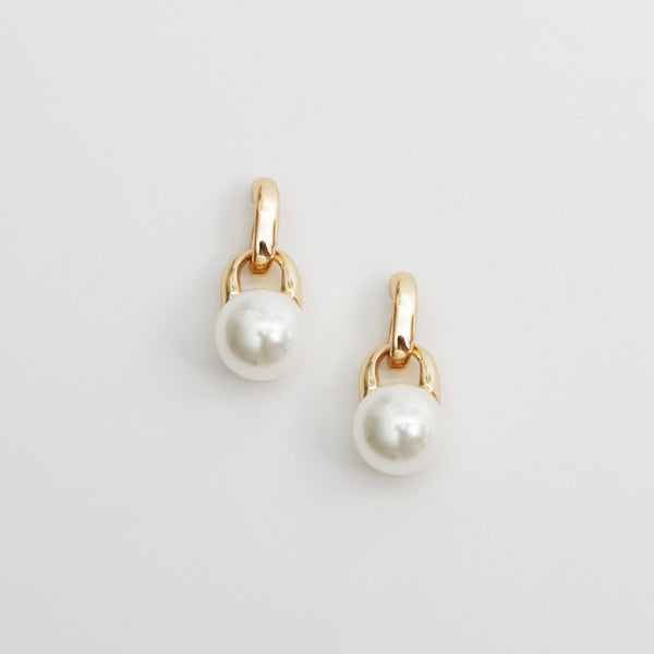 Jon Richard Gold Plated And Pearl Mini Drop Earrings